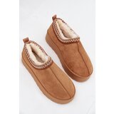 Boto Low Women's Snow Boots with Embroidery on Platform Camel Taliah | shoptok.hr