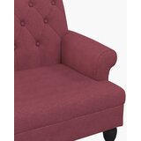  Klupa s naslonom boja vina 120 x 62 x 75,5 cm od tkanine | shoptok.hr