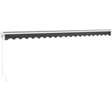 Tenda na uvlačenje antracit 5 x 3 m od tkanine i aluminija | shoptok.hr