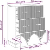  Ormar s ladicama Bijela 66 x 34 5 x 87 cm Konstruirano drvo - Bijela Slike