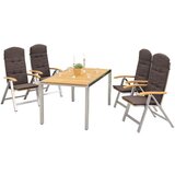 Gardenson Vrtna Garnitura Keros, 5-Delno, Jeklo, Masiven Les | Shoptok.si