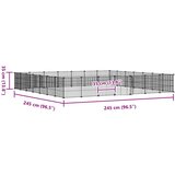  Kavez za ljubimce s 28 panela i vratima crni 35 x 35 cm čelični | shoptok.hr