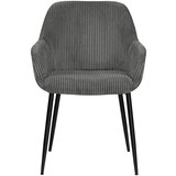 XORA naslanjač, kovina, tekstil črna, temno siva | Shoptok.si