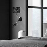  Zidna lampa SATINO 1xE27/40W/230V + 1xGU10/MR11/7W crna/siva | Eponuda.com