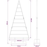  Metalna božićna jelka KUOPIO 210 cm Čelik Bijela - 210 cm Bijela | shoptok.hr