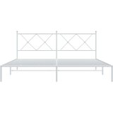 Metalni okvir za krevet s uzglavljem bijeli 180x200 cm | shoptok.hr