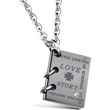 IZMAEL Ogrlica Love Story - Srebrna / Crna | shoptok.hr