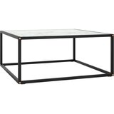 Furnova Klubska mizica črna z belim marmornim steklom 80x80x35 cm, (21914867) Cene