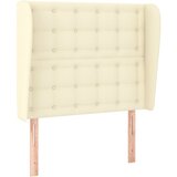  Uzglavlje s ušima krem 93x23x118/128 cm od umjetne kože | shoptok.hr