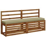  Jastučići za klupe - 2 dijela VUGHT 2 pcs 100% poliester - Svijetlo zelena (melange) 140 x 30 cm 2 | shoptok.hr
