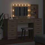  Toaletni stol s ladicama 3 pcs Sonoma hrast Konstruirano drvo | shoptok.hr