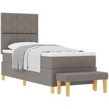  s opruga kutije Sivo-smeđa 200 x 80 cm tkanina | shoptok.hr