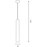 Luster na sajli NEST 1xGU10/8W/230V bela/zlatna | Eponuda.com