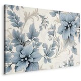  Slika - Turquoise Flowers in Retro Ambience Floristic Ornaments 120x80 | shoptok.hr