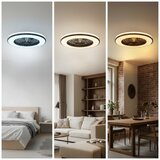  LED prigušiva stropno svetlo sa ventilatorom VENTELUX LED/48W/230V crno + daljinski upravljač | Eponuda.com