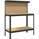  Radna klupa Crna 114 x 54 x 145 cm Projektirano drvo i metal | shoptok.hr