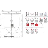 Male kuće Drvena kuća PERTTI 410 × 560 cm – bez završnog krovnog pokrova | shoptok.hr