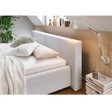 Meise Möbel Oblazinjena zakonska postelja brez letvenega dna 140x200 cm v srebrni barvi Cube – | Shoptok.si