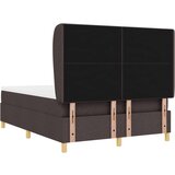  Postelja s podlago in vzmetnico Temno rjava 140x190 cm Tkanina, (22052068) | Shoptok.si