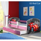  Otroška postelja ACMA z motivom, stranska roza + predal 140x70 cm 05 Red Car | Shoptok.si