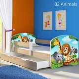 ACMA Dječji krevet s motivom, bočna sonoma + ladica 160x80 cm - 02 Animals | shoptok.hr