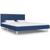 vidaXL Posteljni okvir modro blago 160x200 cm | Shoptok.si
