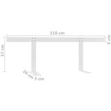  Naslonjalo za kavč iz palet belo 110 cm železno, (20707686) | Shoptok.si