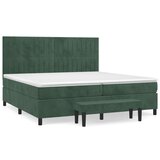  The Living Store Box spring postelja z vzmetnico temno zelena 200x200 cm žamet - Box Spring Postelja, (21492345) | Shoptok.si