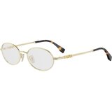 Fendi graphy Yellow Oval Eyeglasses ONE SIZE (52) Zlata/Kristalna Cene