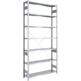 eurokraft pro Sestavljivi regal z velikimi policami, pocinkan, višina 3000 mm, obremenitev sklopa 1700 kg, lahka izvedba, osnovni regal, ŠxG 1300 x 40 | Shoptok.si