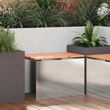  Vrtna klupa Srebrno 60 x 40 x 43 cm Nehrđajući čelik | shoptok.hr