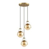 VISILICA 3xE14 Parma ML-6397-3 okrugla zlatna Cijene