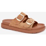 Boto Womens Platform Sandals With Golden Buckles Camel Verena | shoptok.hr