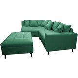 MID.YOU Ecksofa inkl. Hocker, mikrovlakna zelena | Shoptok.si