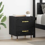 vidaXL Noćni ormar s ladicama 2 pcs Crni hrast 40 x 35 x 47.5 cm Cijene