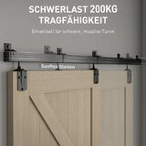  Set okova za klizna vrata visoke nosivosti 244 cm crne boje za jednokrilna vrata | shoptok.hr