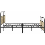  Metalni okvir kreveta bez madraca boja hrasta sonome 183x213 cm | shoptok.hr