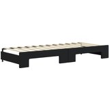  Dnevni krevet na razvlačenje crni 80 x 200 cm baršunasti | shoptok.hr
