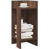vidaXL Stranske mize s polico 2 kosa rjavi hrast 25,5x27x60 cm Cene