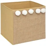 Košare, škatle in košarice Panier pompons couleur beige Bež