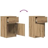 vidaXL Nočna omarica 2 kosa artisan hrast 39x35x65 cm inženirski les | Shoptok.si