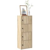 vidaXL Knjižna omara betonsko siva 40x24x102 cm inženirski les | Shoptok.si