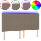  LED uzglavlje smeđesivo 200x5x118/128 cm od tkanine | shoptok.hr