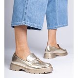Gemre Golden elegant eco-leather loafers with embellishment Marsella | Shoptok.si
