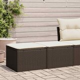  2-dijelni set vrtnih sofa poliratan i bagrem s jastucima smeđi | shoptok.hr