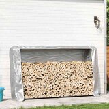  Stalak za drva za ogrjev s kišnom navlakom 250x25x150 cm | shoptok.hr