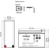 Tecnoware battery /rechargeable battery 12V 7.2Ah | shoptok.hr