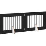 Vrata za pse s postoljem 2 pcs Crni hrast 80 x 60 cm | Eponuda.com