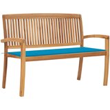  Složiva vrtna klupa s jastukom 128,5 cm od masovne tikovine | Eponuda.com