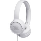 JBL tune 500 naglavne slušalke z mikrofonom, bele | Shoptok.si